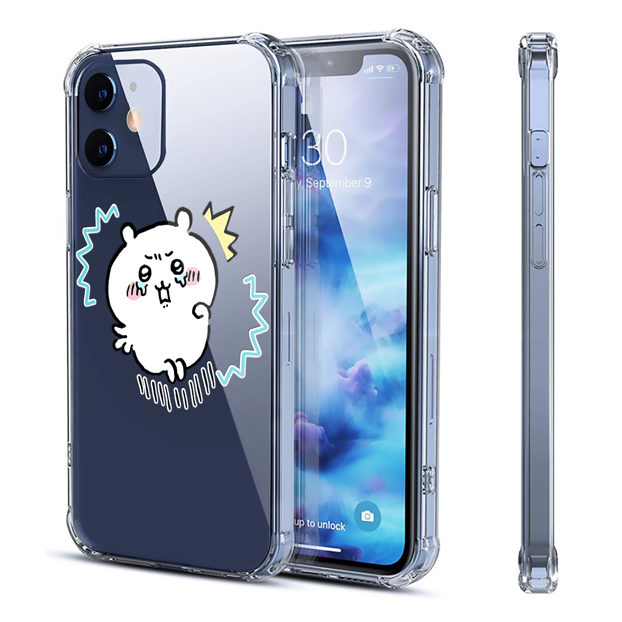 （画像用） ちいかわ ちいかわ Chii-kawa chiikawa 【iPhone 12シリーズ対応】透明スマホケース（クリアソフトケース）